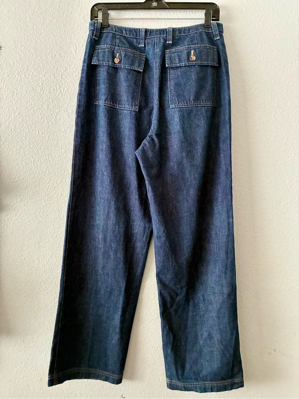 VTG Jones New York Sport 8 💯 Cotton Blue Denim Trouser Jeans Wide Straight Leg